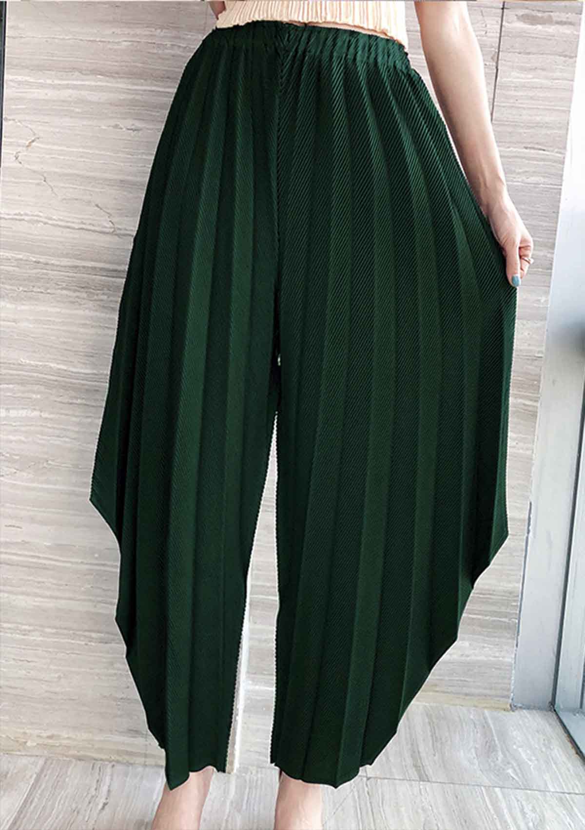 Iggy Green Pleated Harem Pants