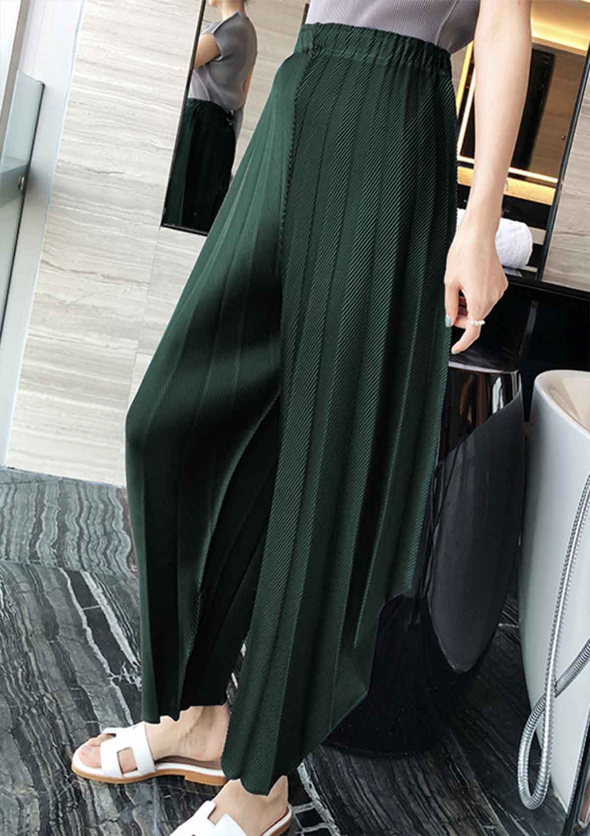Iggy Green Pleated Harem Pants