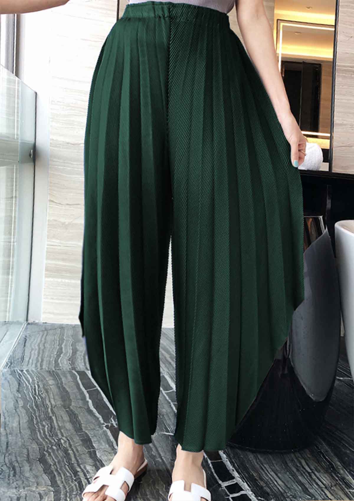 Iggy Green Pleated Harem Pants