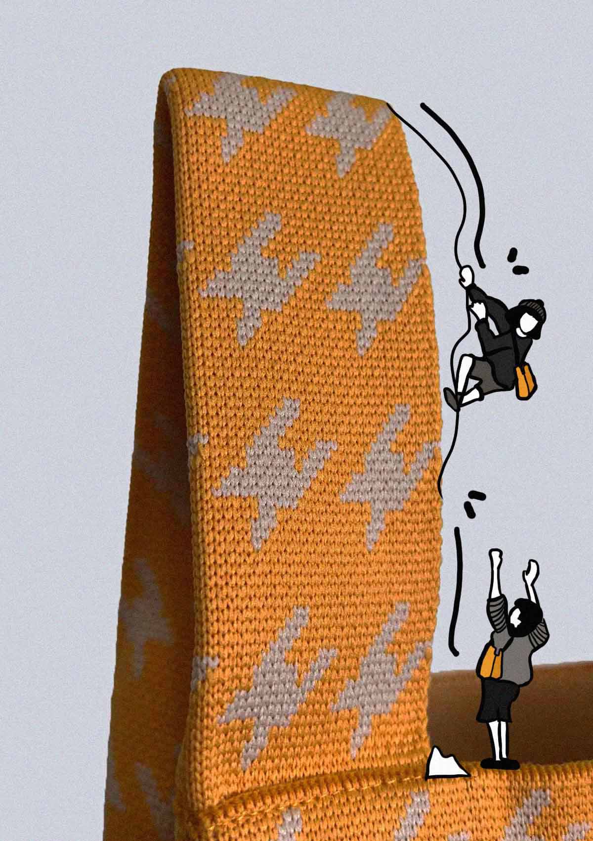 Oh La La! Yellow Checkmate Knot Bag