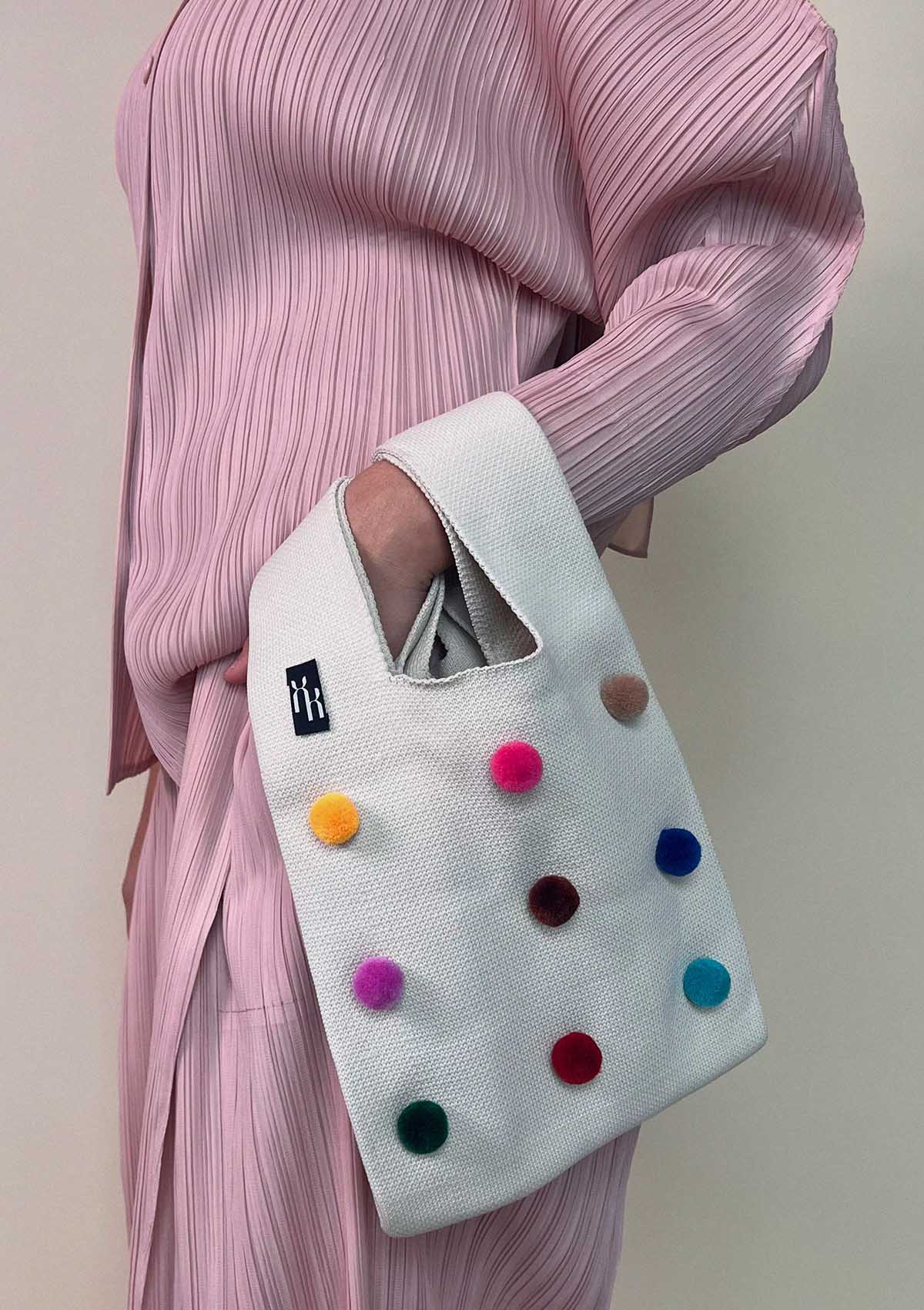 Oh La La! Yellow Checkmate Knot Bag