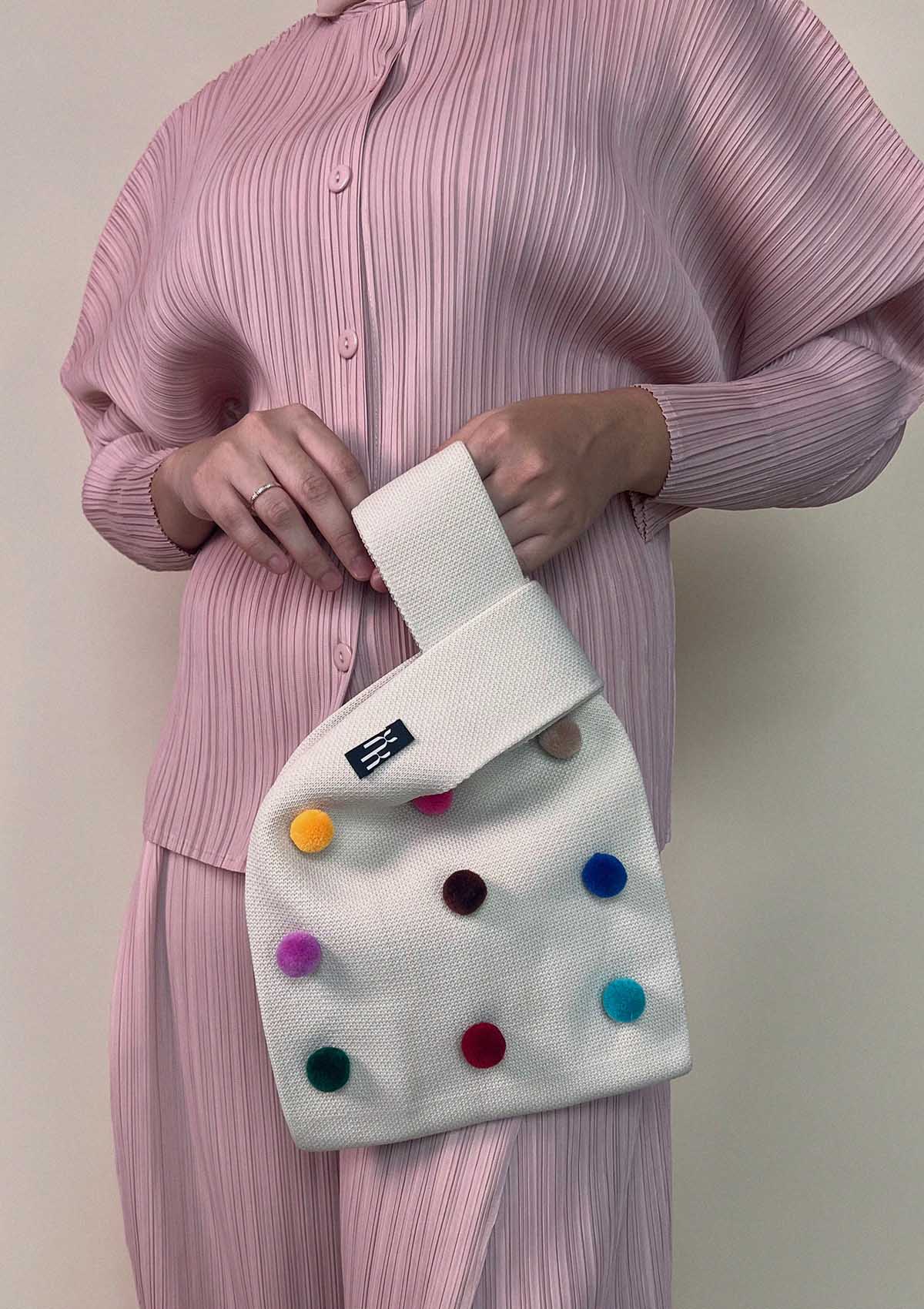 Oh La La! Yellow Checkmate Knot Bag