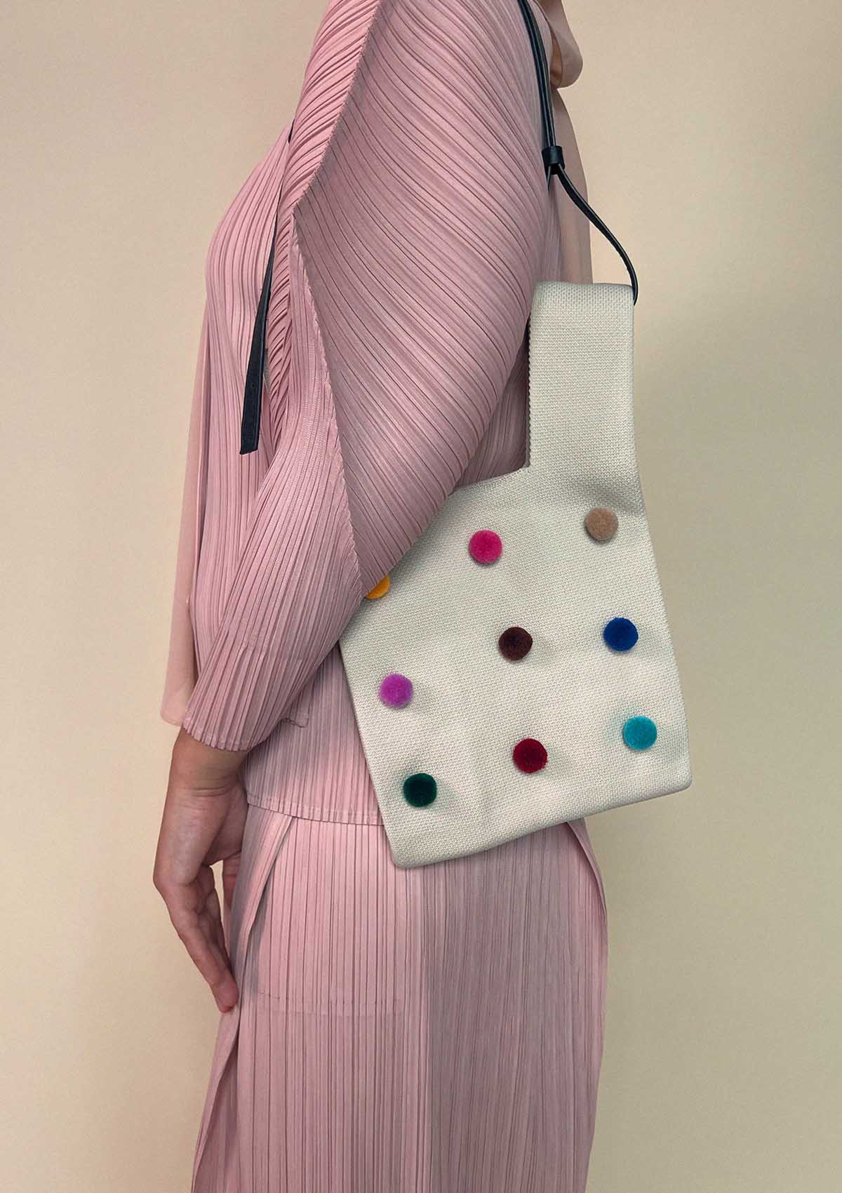 Oh La La! Yellow Checkmate Knot Bag