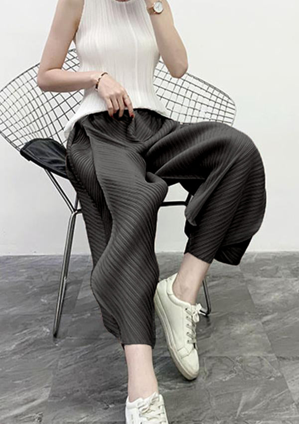 Bree Black Harem Pleated Pants