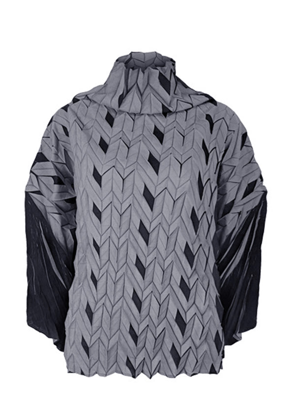 Kaia Resort Black Origami Pleated Blouse