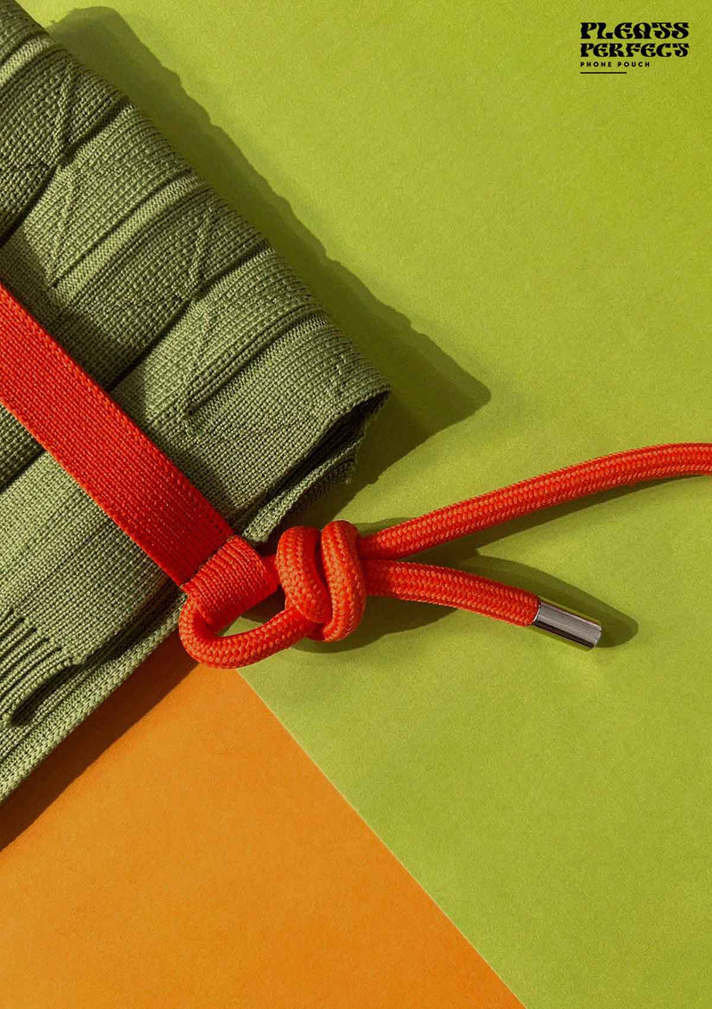 Pleats Perfect Phone Pouch (Olive Green)