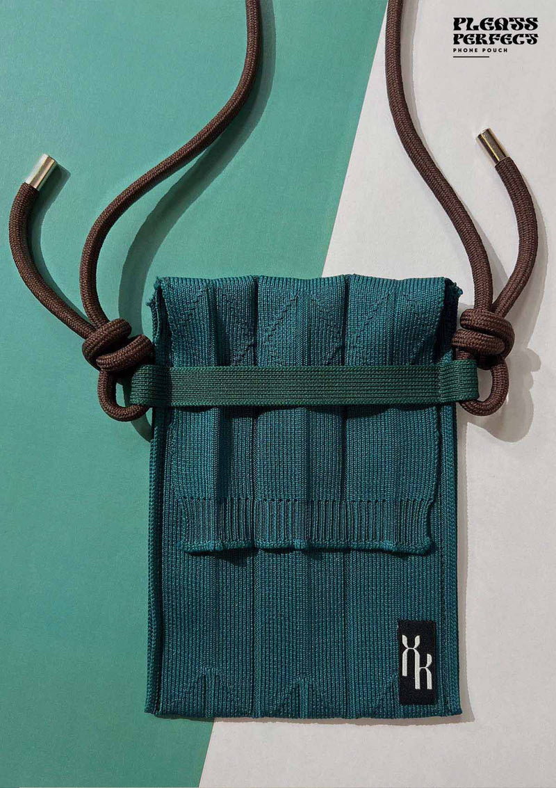 Pleats Perfect Phone Pouch (Deep Turquoise)