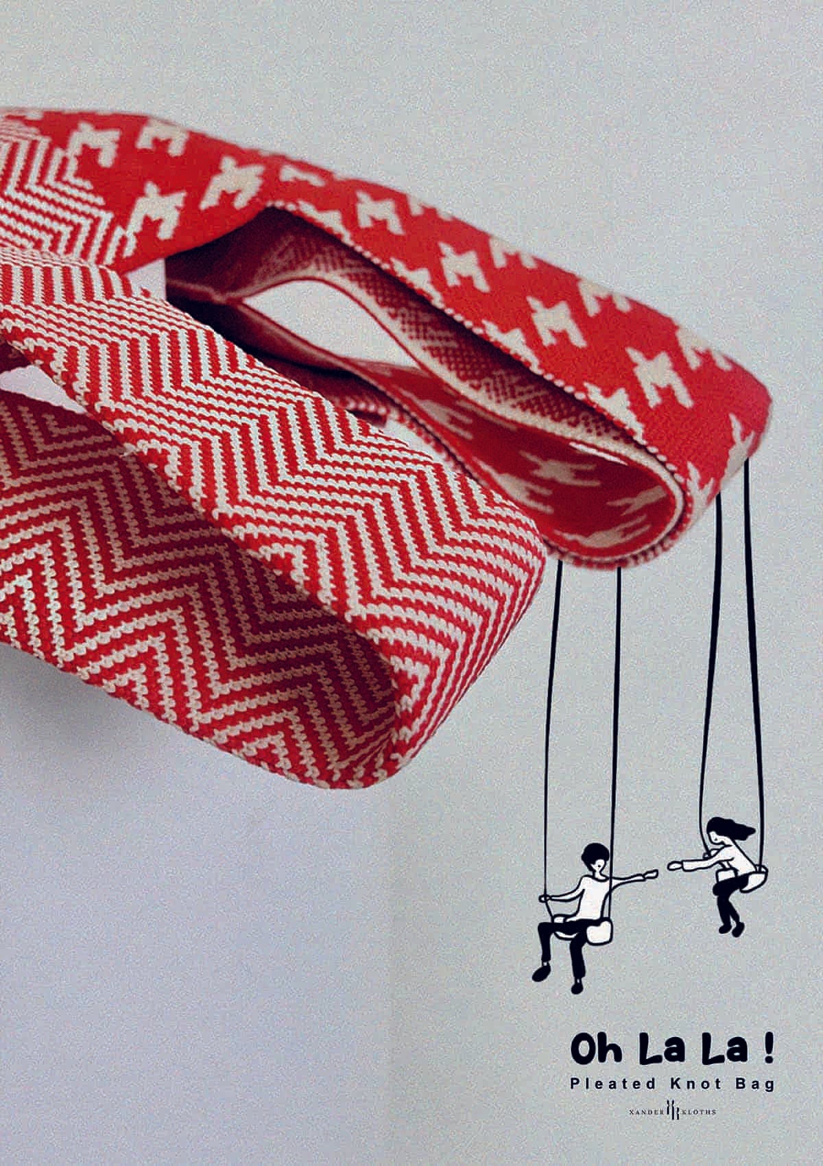 Oh La La! Red Checkmate Knot Bag