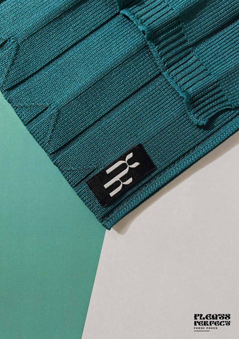 Pleats Perfect Phone Pouch (Deep Turquoise)