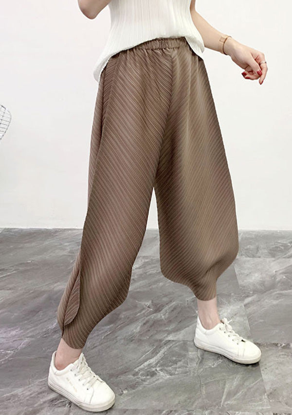 Bree Coffee Harem Pleated Pants