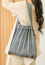 Jovial Grey Knit Tote Bag