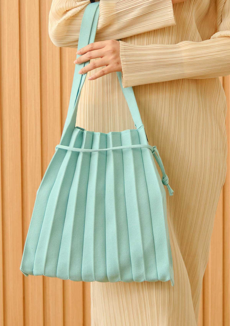 Jovial Mint Green Knit Tote Bag