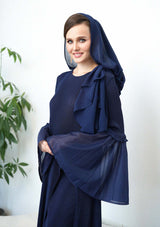 Citra Royal Blue Pleated Kurung Set