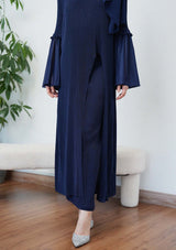 Citra Royal Blue Pleated Kurung Set