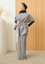 Eyarqa Silver Structured Top & Dress Set