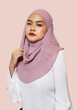 Nevaeh Pleated Pearl Chiffon Shawl (Rose)