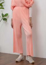 Augstin Pleated Pink Top & Pants Set