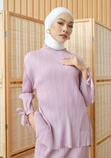 Arabella Blush Ribbon Pleated Top & Skirt Set