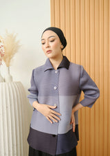 Hadley Grey Gradient Pleated Top
