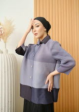 Hadley Grey Gradient Pleated Top